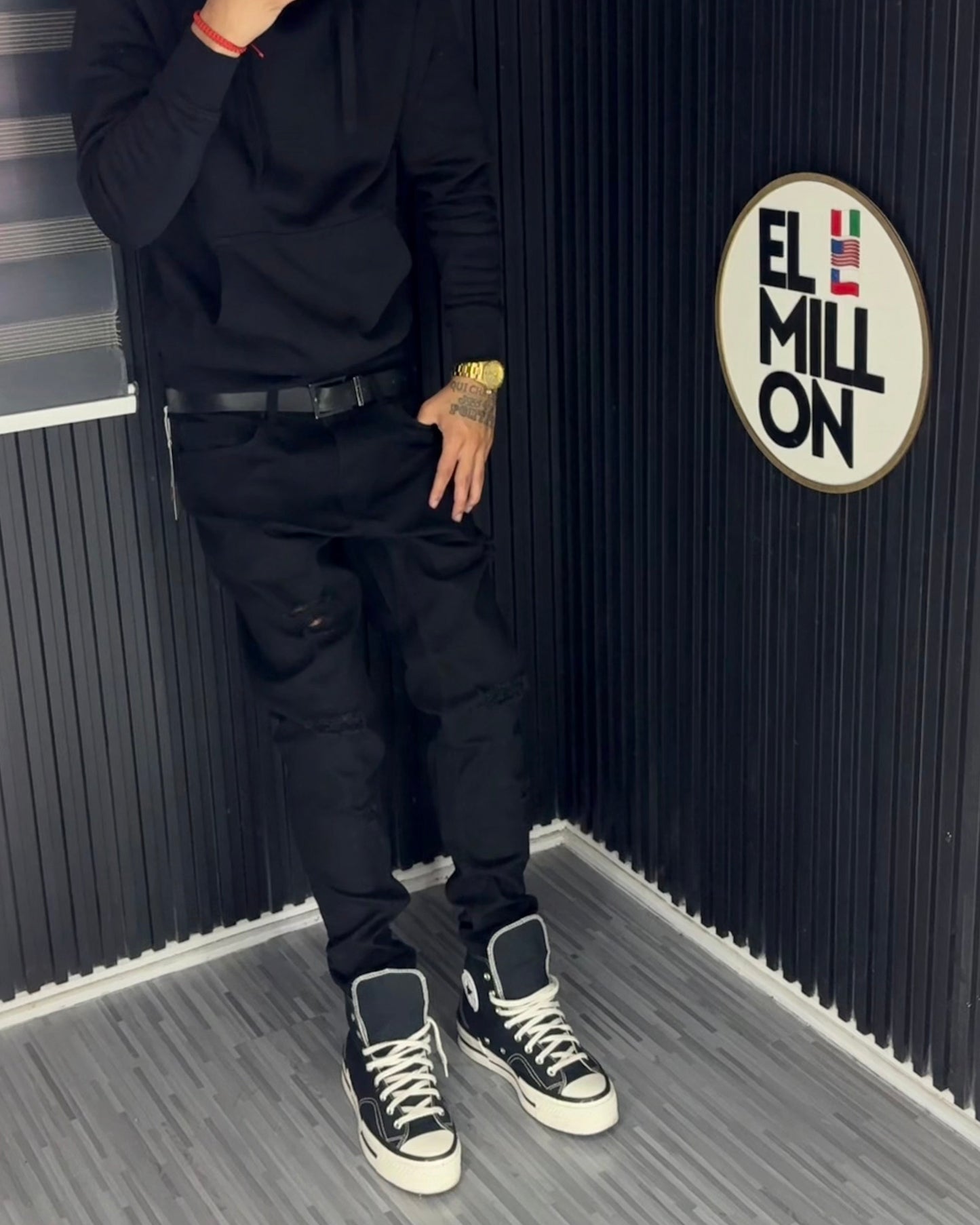 Jeans Rasgados Negros