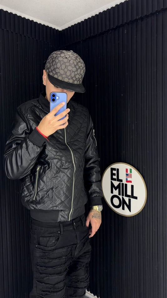 Chaqueta Bomber Cuerina