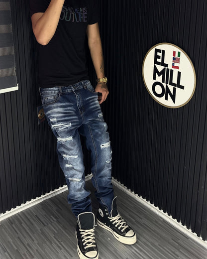 Jeans Rasgados Azules Tipo AE
