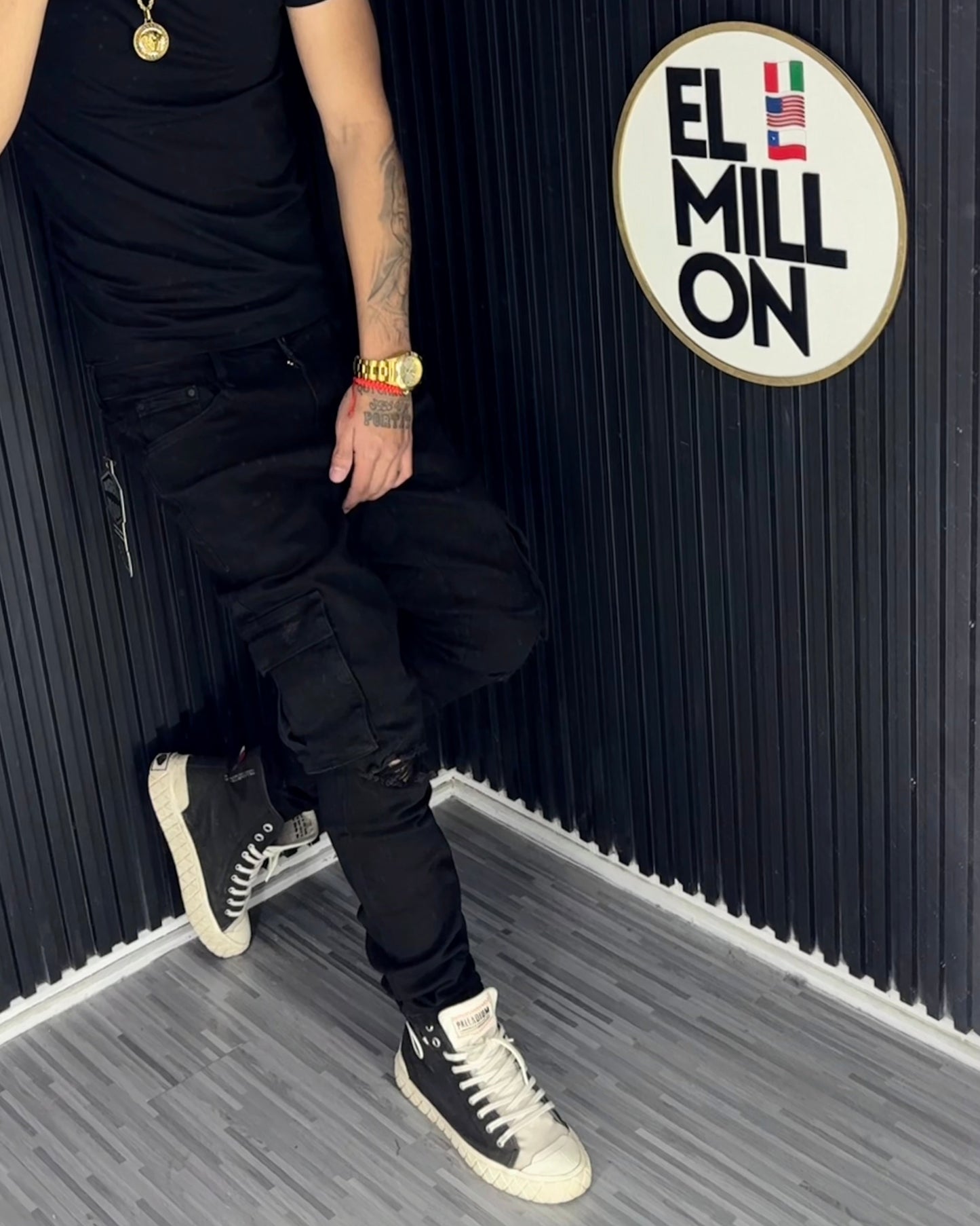 Jeans Cargo Slim Rasgados